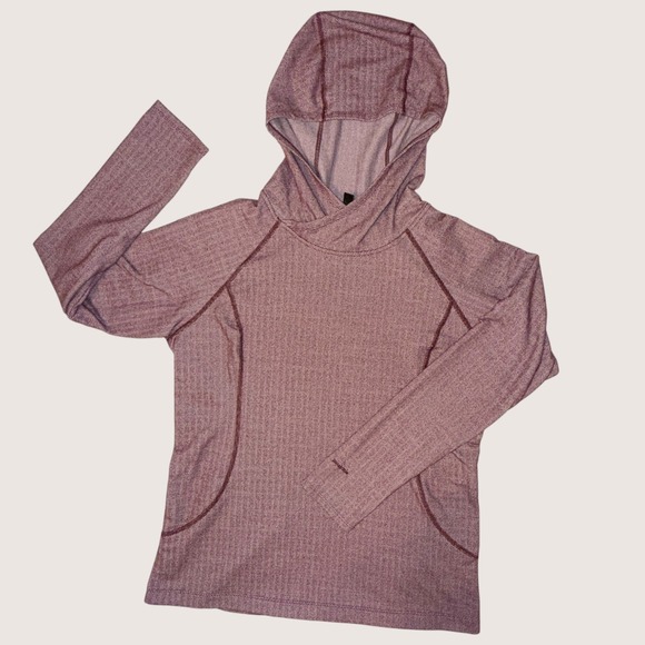 Patagonia Women's Large Base Layer Active Hoodie Herringbone Gorpcore Thumbholes - Picture 5 of 16